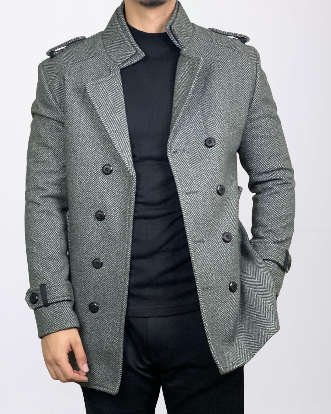 manteau chevron coupe classique 3