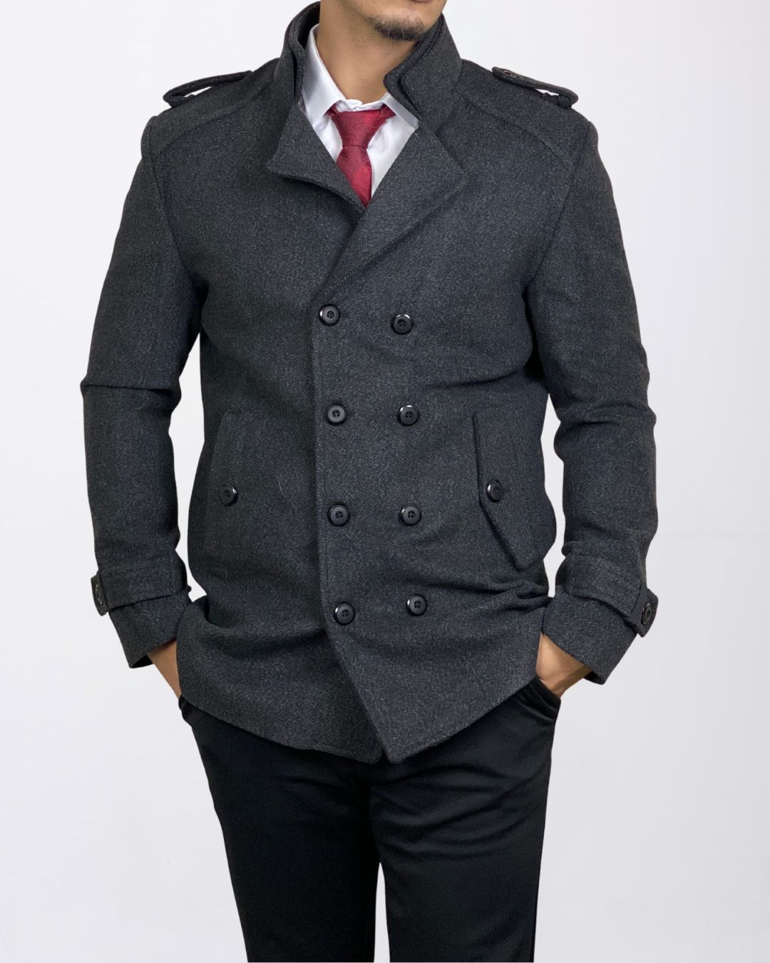 manteau chevron coupe classique 2